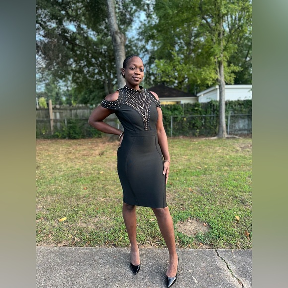 WOW Gold Label Black Bandage Dress - Picture 1 of 6